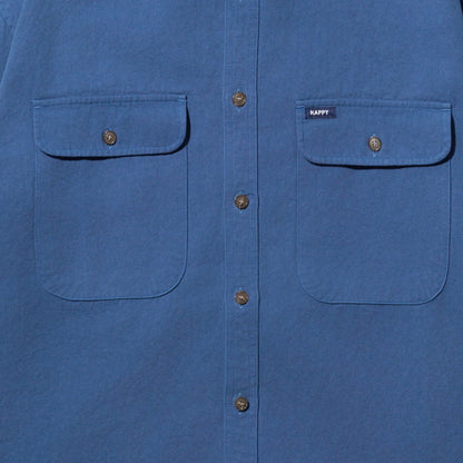 Kappy Canvas Work Shirt Jacket Blue