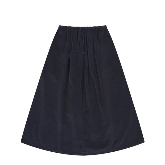 Kappy Corduroy Flare Skirt Navy