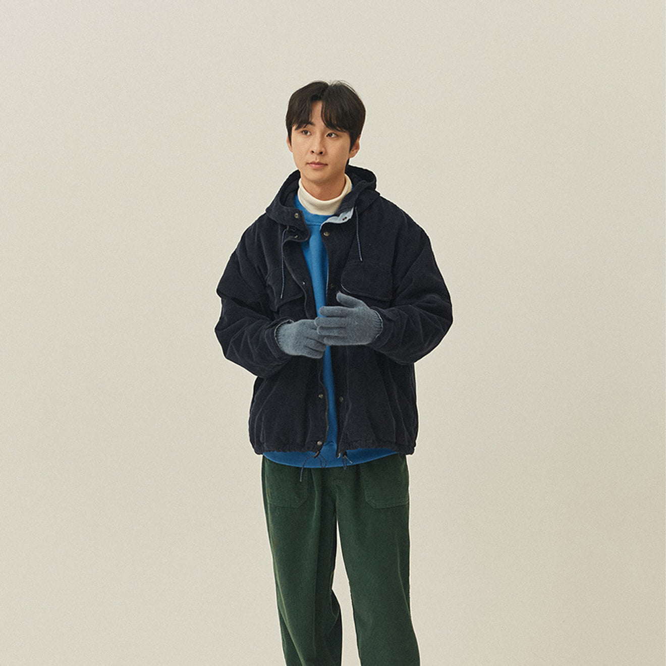 Kappy Corduroy Mountain Jacket Navy