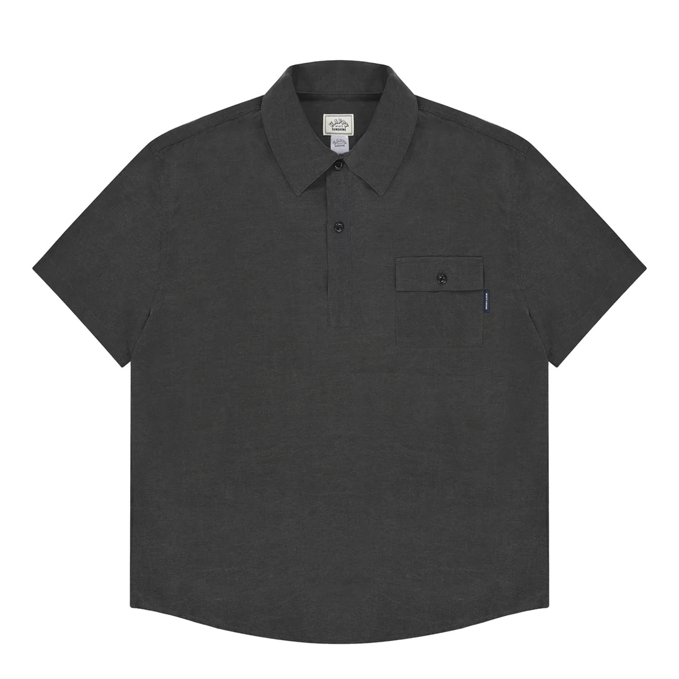 Kappy Cotton Snap Half Shirt Charcoal - The Sporting Lodge