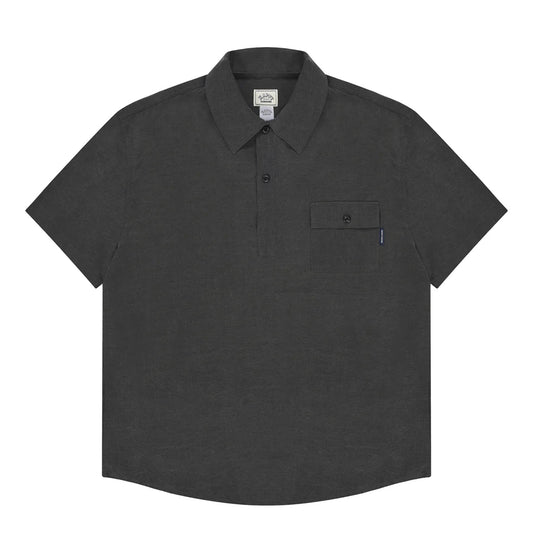 Kappy Cotton Snap Half Shirt Charcoal - The Sporting Lodge