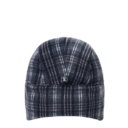 Kappy Fleece Check Trooper Hat Black