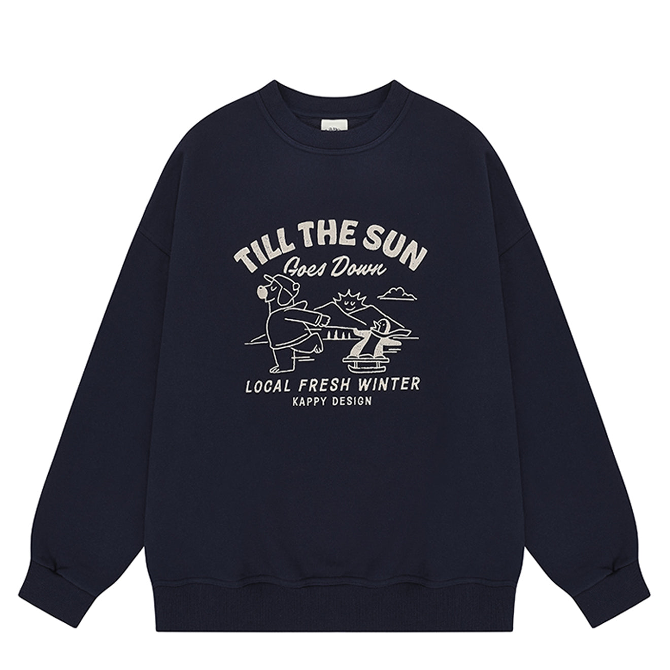 Kappy Kappy Bear Fluff Sweat Shirt Navy