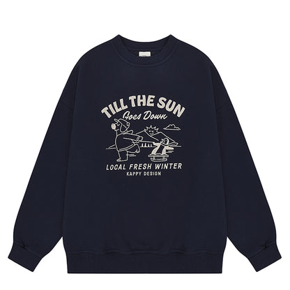 Kappy Kappy Bear Fluff Sweat Shirt Navy