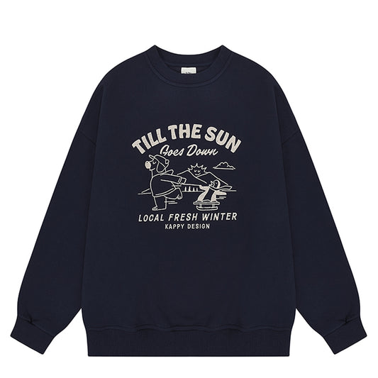 Kappy Kappy Bear Fluff Sweat Shirt Navy