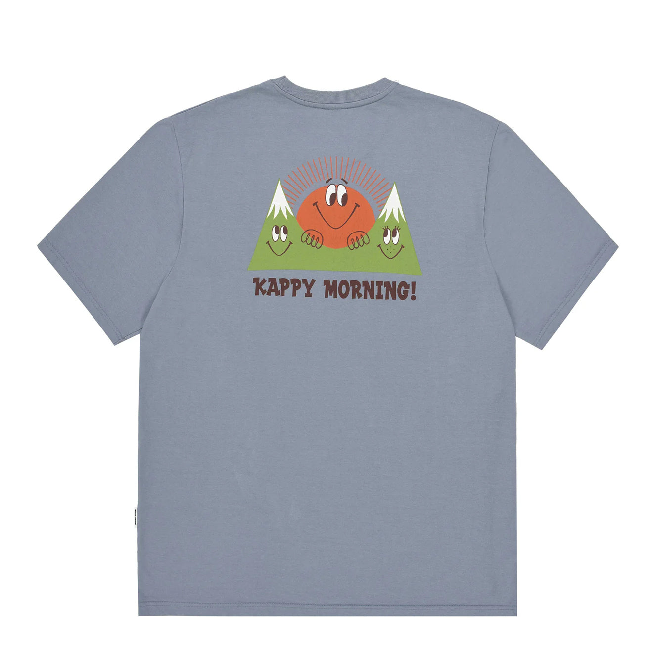 Kappy Kappy Morning Half T-Shirt Toru Fukuda Edition Dusty Blue - The Sporting Lodge