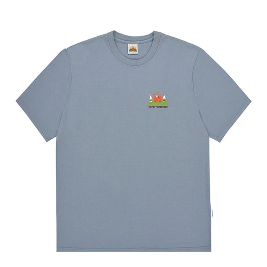 Kappy Kappy Morning Half T-Shirt Toru Fukuda Edition Dusty Blue - The Sporting Lodge