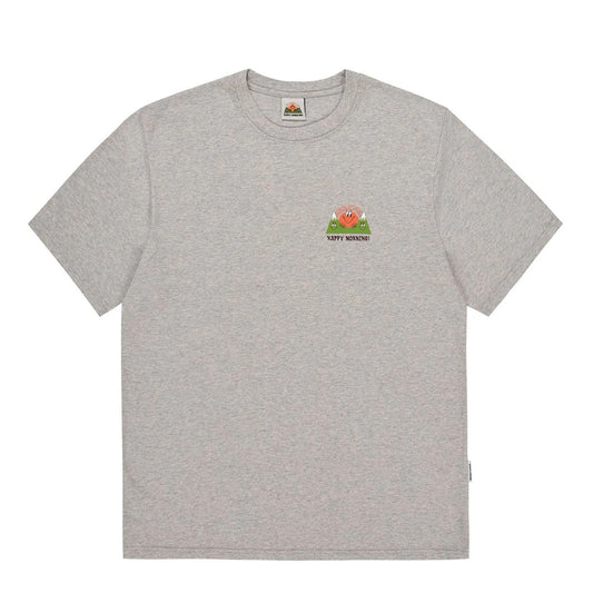 Kappy Kappy Morning Half T-Shirt Toru Fukuda Edition Melange Gray - The Sporting Lodge