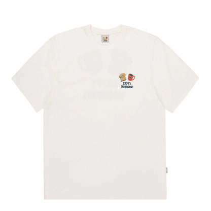 Kappy Kappy Morning Half T-Shirt Toru Fukuda Edition White