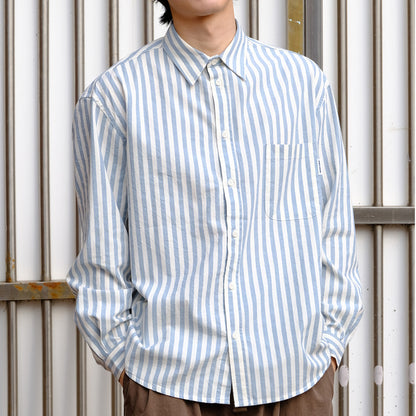 Kappy Melange Stripe Shirt Sky Blue - The Sporting Lodge