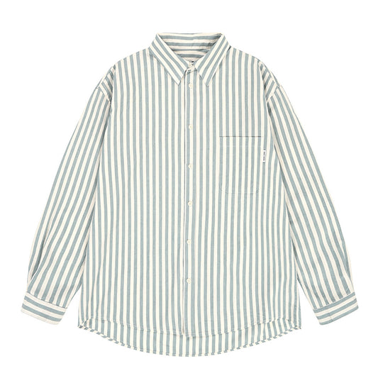 Kappy Melange Stripe Shirt Sky Blue - The Sporting Lodge