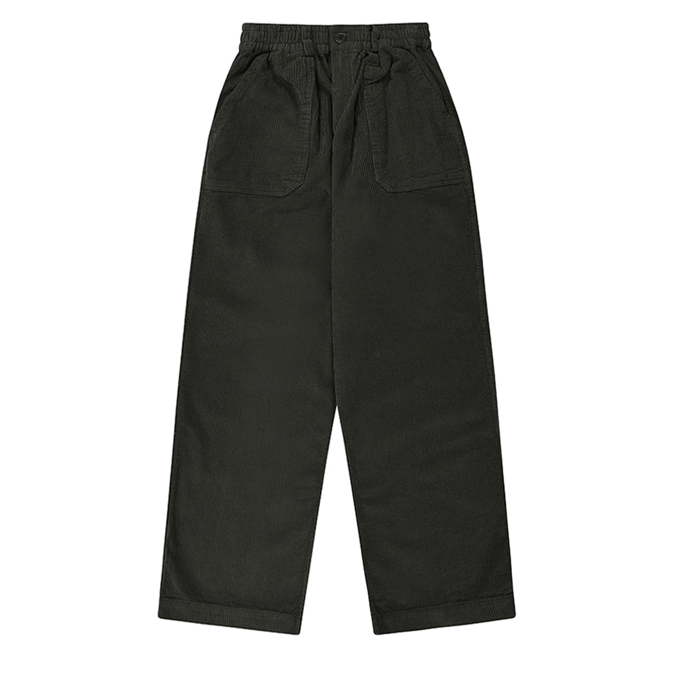 Kappy One Tuck Fatigue Corduroy Pants Charcoal