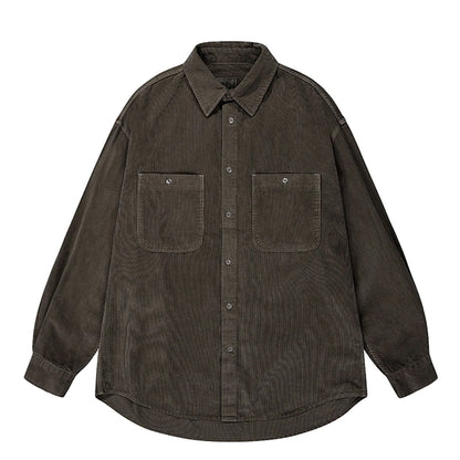 Kappy Pigment Corduroy Shirt Brown - The Sporting Lodge
