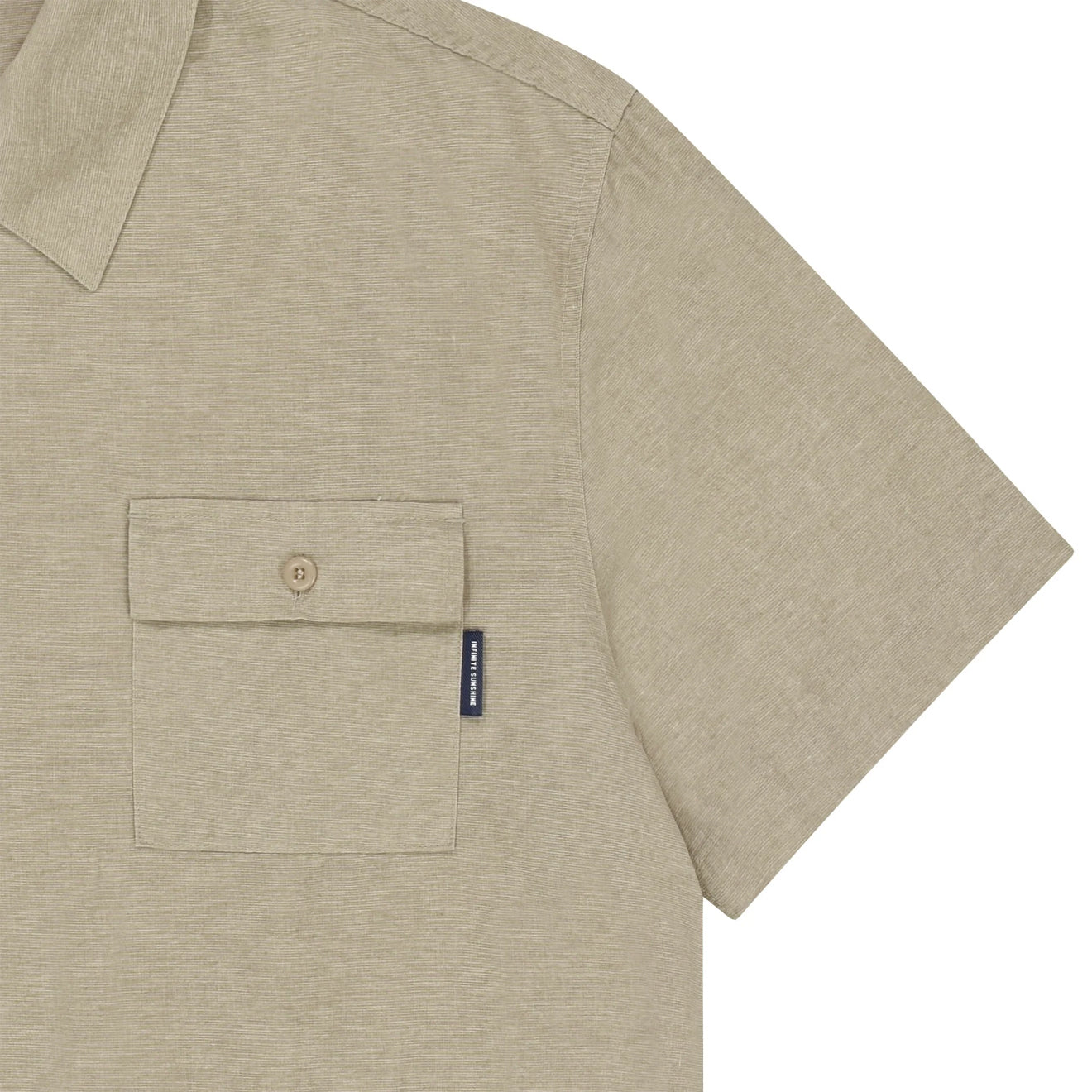 Kappy Pigment Henley Neck Half Shirt Beige - The Sporting Lodge