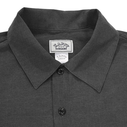 Kappy Pigment Henley Neck Half Shirt Charcoal - The Sporting Lodge