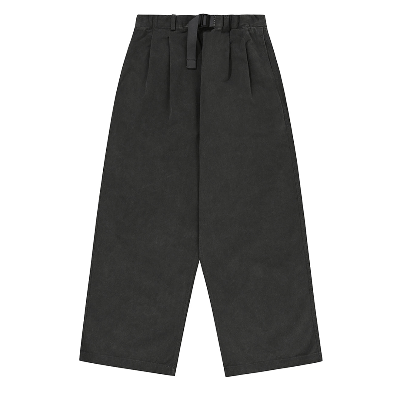 Kappy Pigment Two Tuck Wide Pants Charcoal