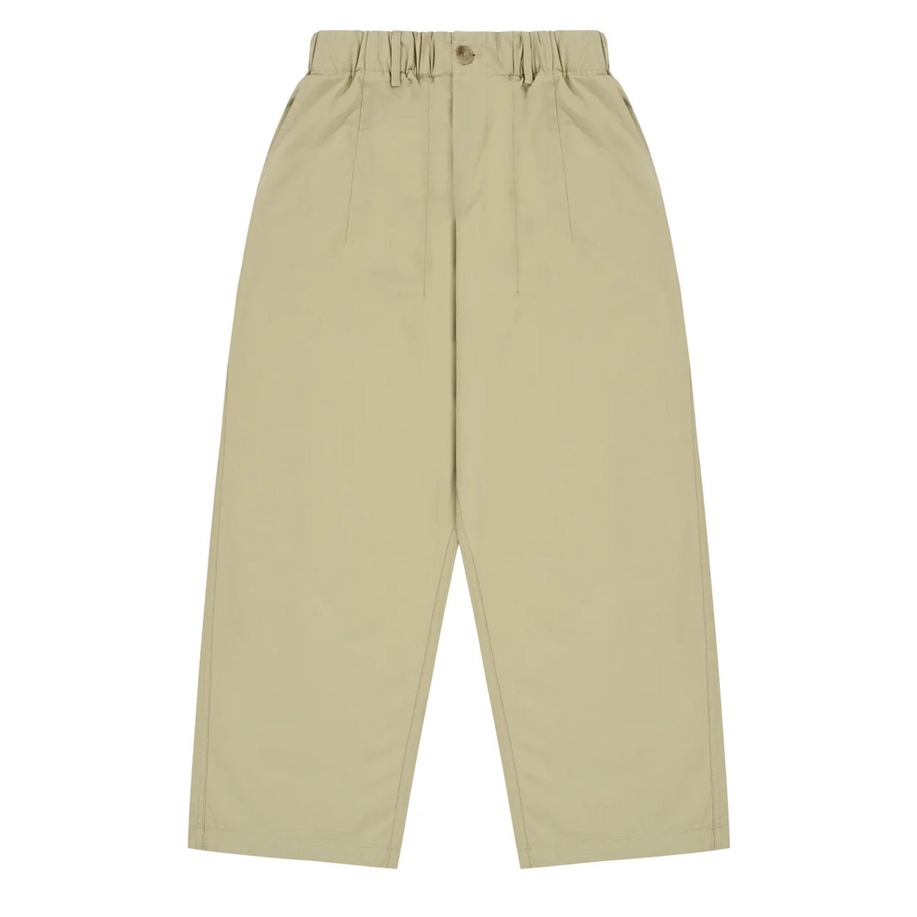 Kappy Pintuck Wide Chino Pants Beige - The Sporting Lodge