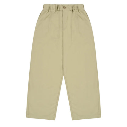 Kappy Pintuck Wide Chino Pants Beige - The Sporting Lodge