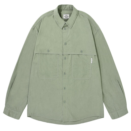 Kappy Pocket Work Shirt Khaki