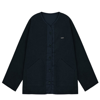 Kappy Reversible Utility Round Jacket Navy