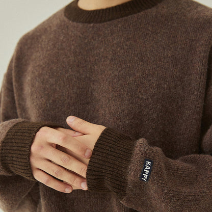 Kappy Ringer Round Wool Knit Brown