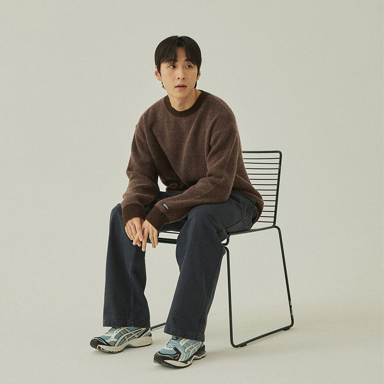 Kappy Ringer Round Wool Knit Brown