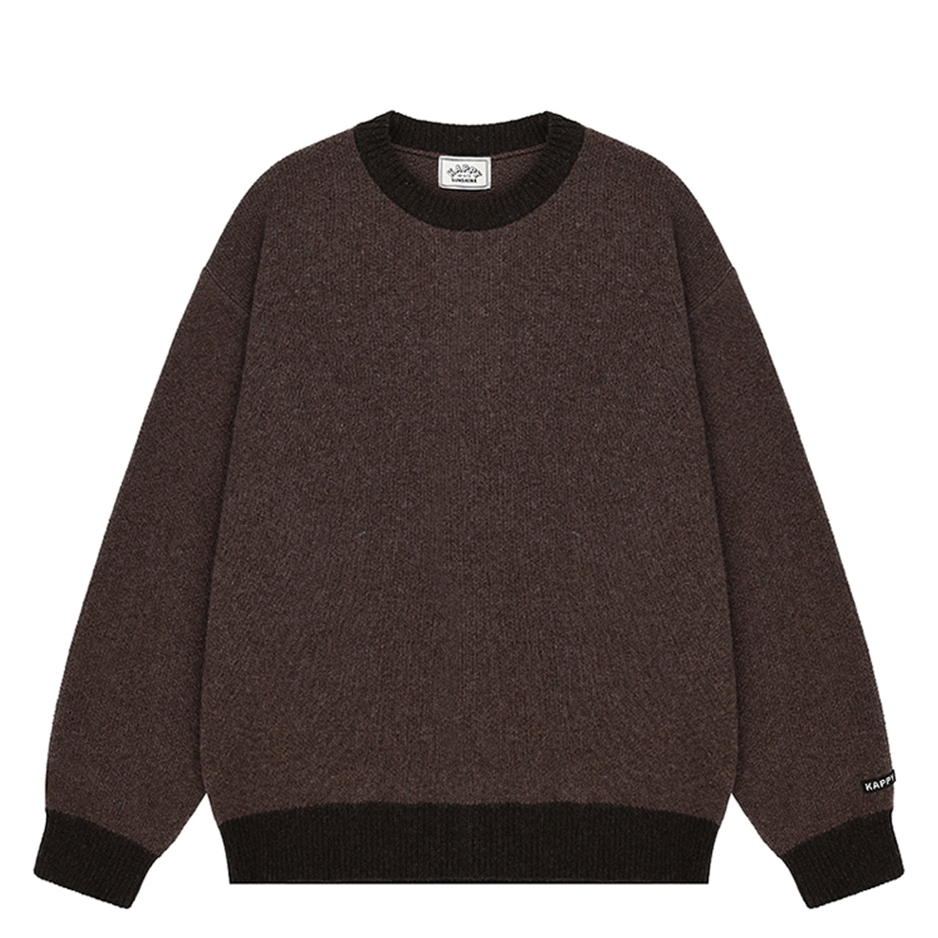Kappy Ringer Round Wool Knit Brown