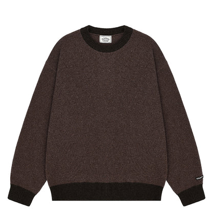 Kappy Ringer Round Wool Knit Brown