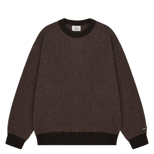 Kappy Ringer Round Wool Knit Brown