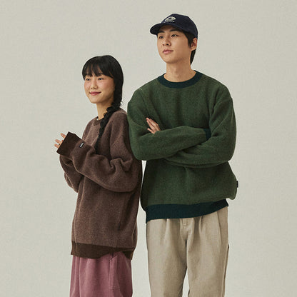 Kappy Ringer Round Wool Knit Green