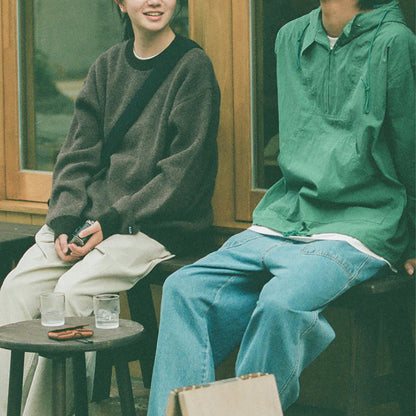 Kappy Ringer Round Wool Knit Green