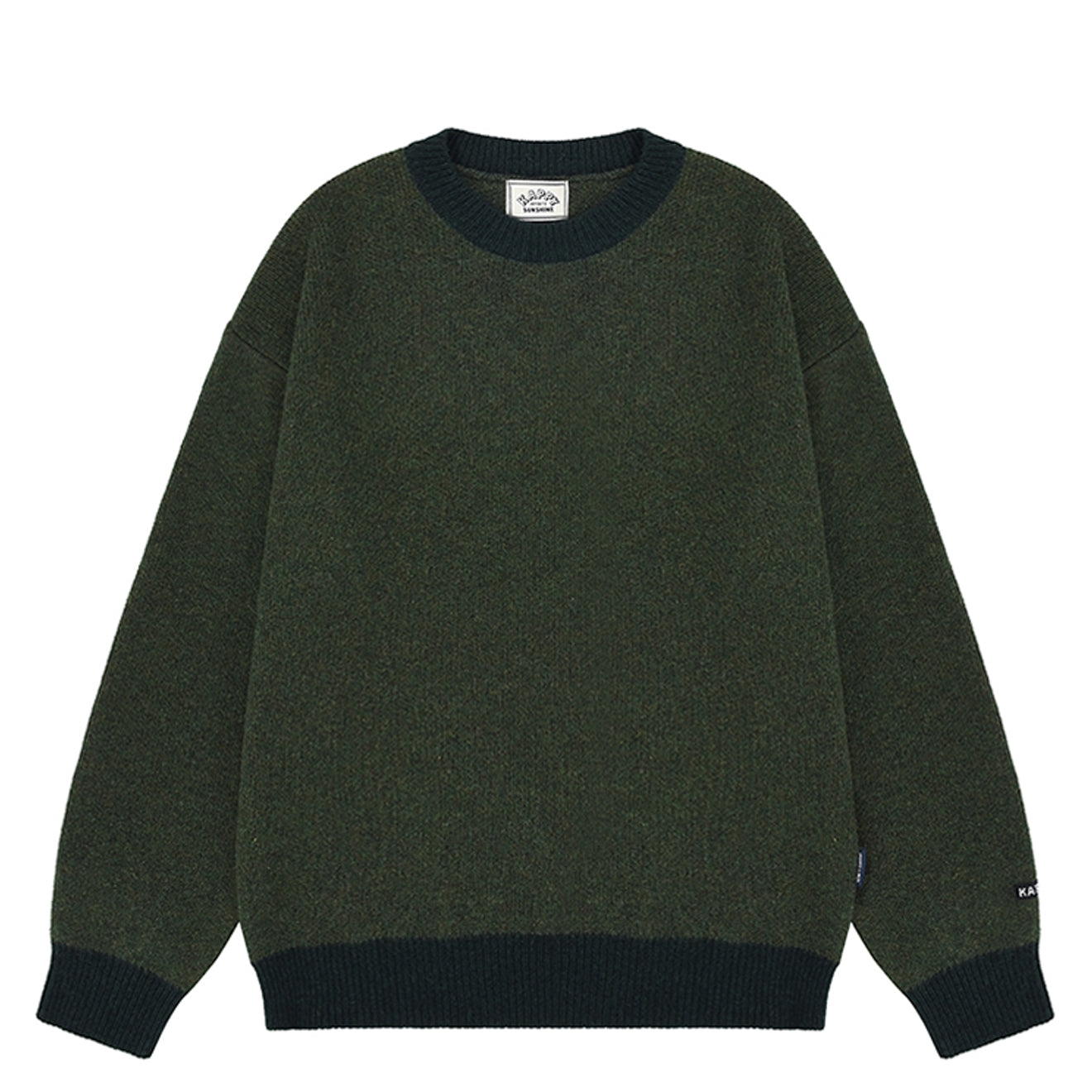 Kappy Ringer Round Wool Knit Green