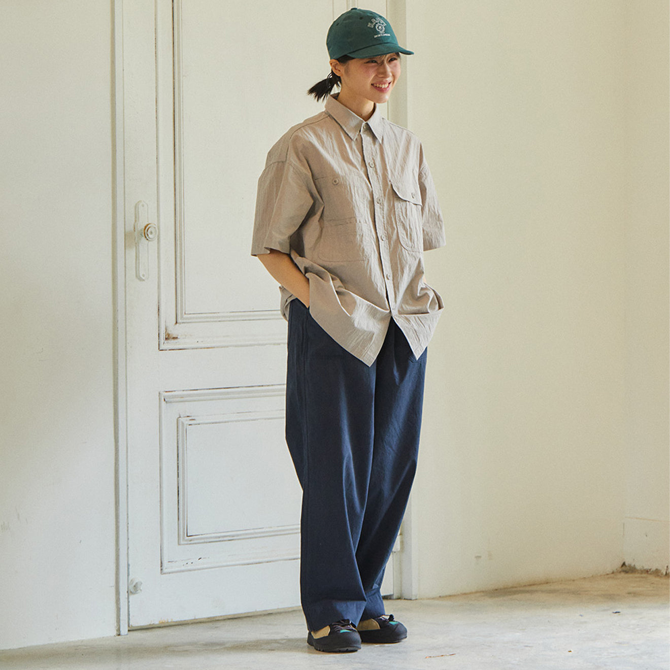 Kappy Sunrise Utility Half Shirt Greige - The Sporting Lodge