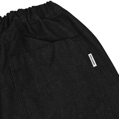 Kappy Two Tuck Wide Denim Pants Black