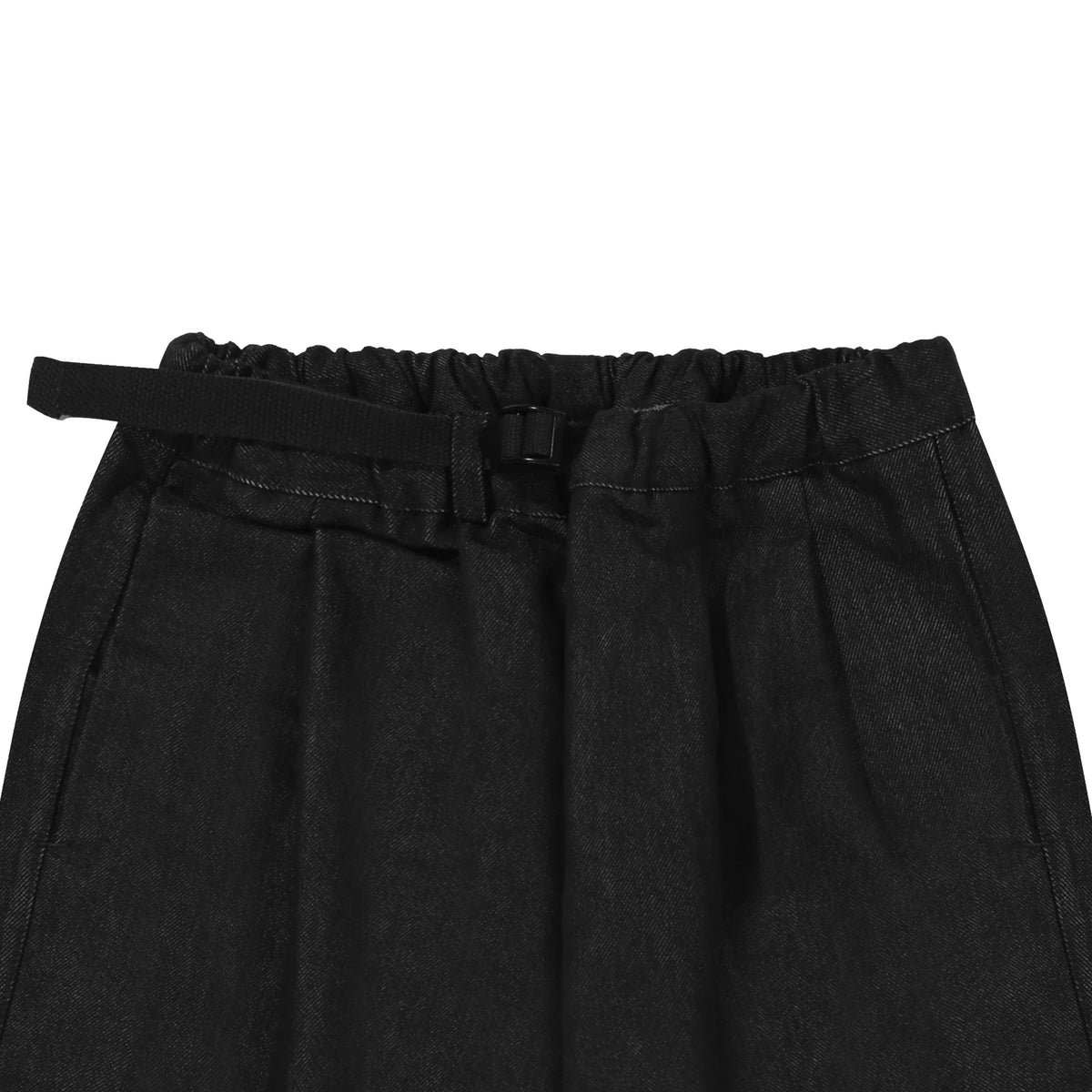 Kappy Two Tuck Wide Denim Pants Black