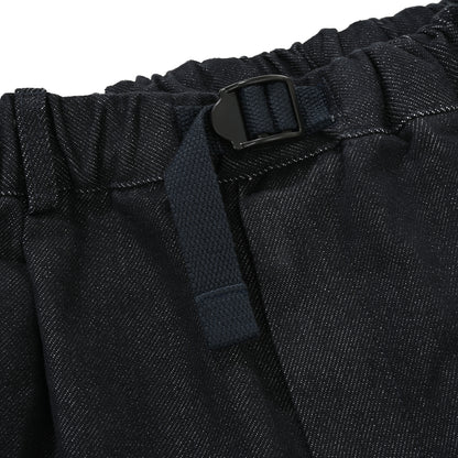 Kappy Two Tuck Wide Denim Pants Deep Indigo