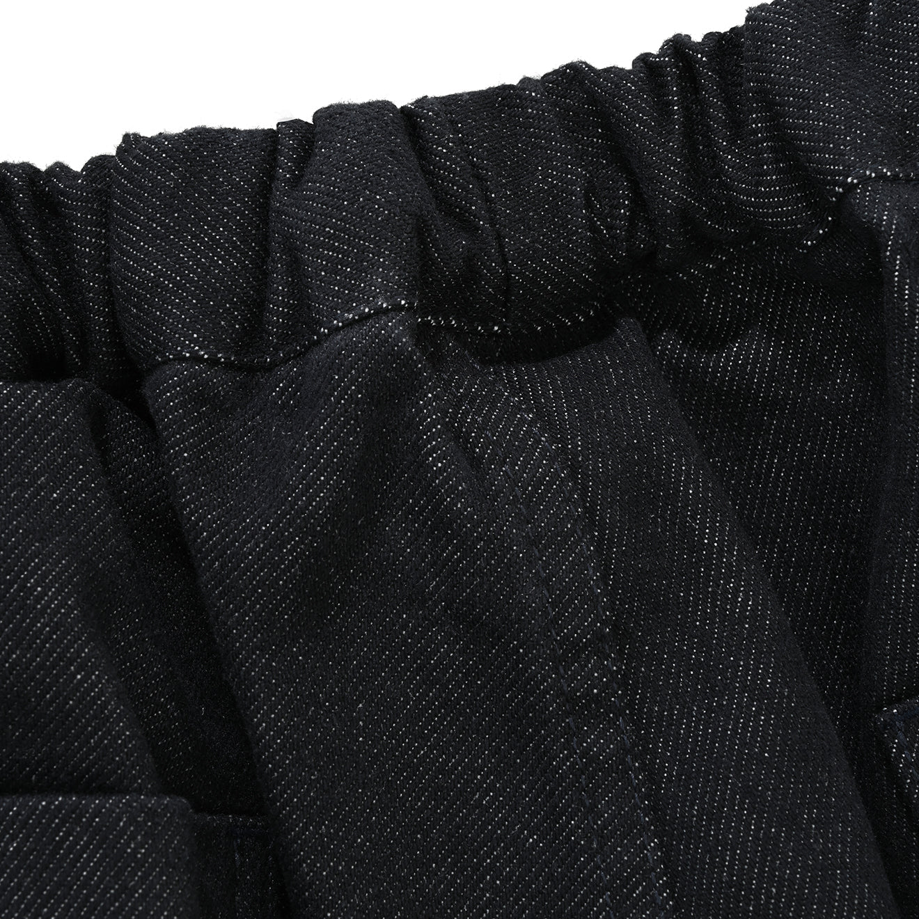 Kappy Two Tuck Wide Denim Pants Deep Indigo