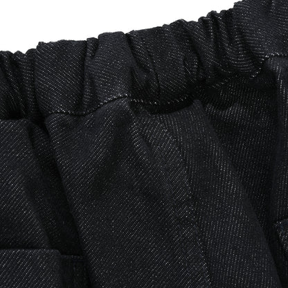 Kappy Two Tuck Wide Denim Pants Deep Indigo