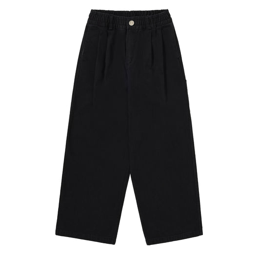 Kappy Two Tuck Wide Kation Pants Black - The Sporting Lodge