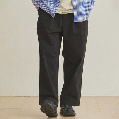 Kappy Two Tuck Wide Pants Black