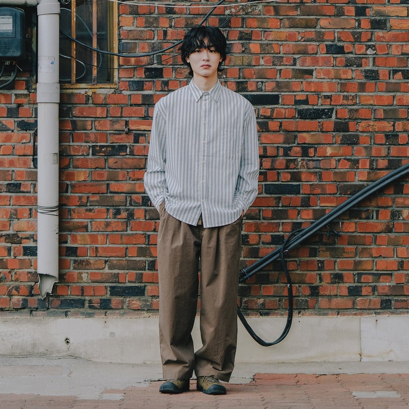 Kappy Two Tuck Wide Pants Brown - The Sporting Lodge