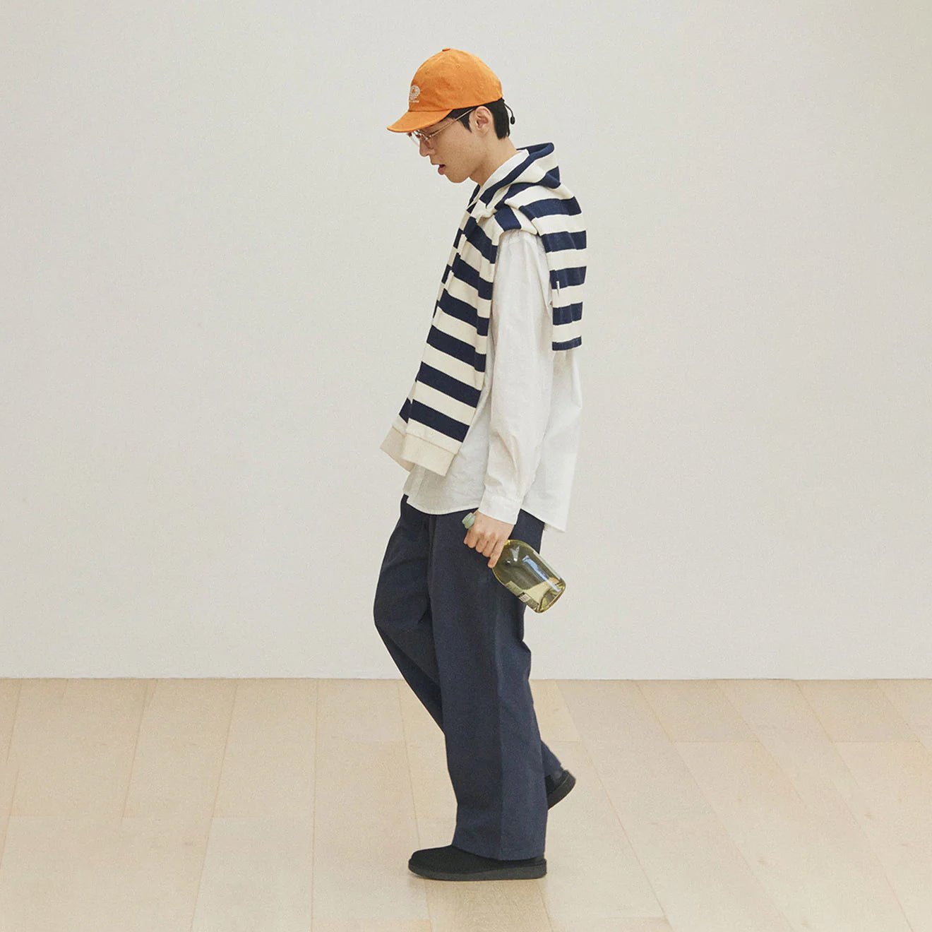 Kappy Two Tuck Wide Pants Navy - The Sporting Lodge