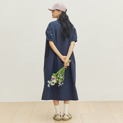 Kappy Womens Band Collar Dress Navy - The Sporting Lodge