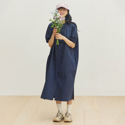 Kappy Womens Band Collar Dress Navy - The Sporting Lodge