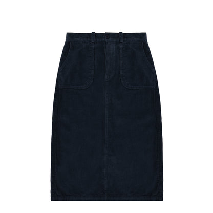 Kappy Womens Corduroy Fatigue Skirt Navy - The Sporting Lodge