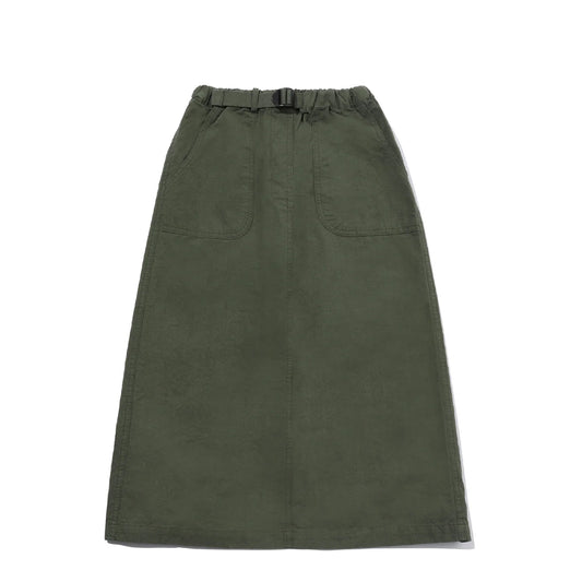 Kappy Womens Cotton Fatigue Skirt Khaki
