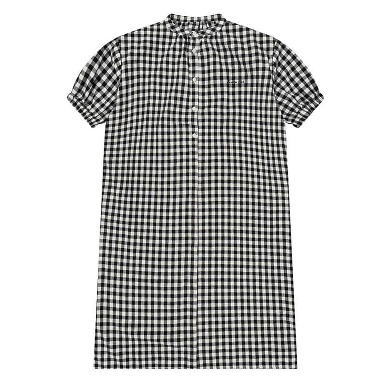 Kappy Womens Gingham Check Linen Dress Black - The Sporting Lodge
