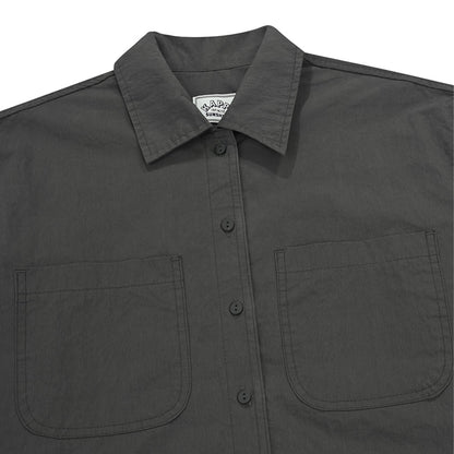 Kappy Womens Pocket Half Shirt Dress Charcoal - The Sporting Lodge