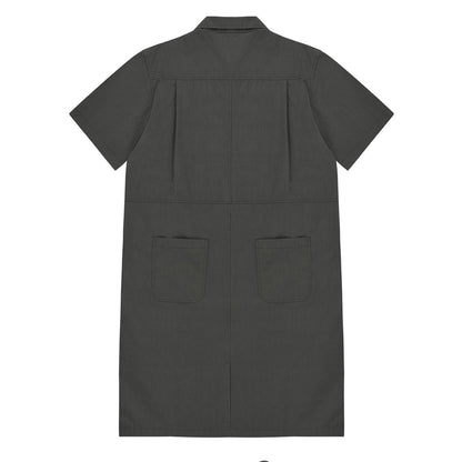 Kappy Womens Pocket Half Shirt Dress Charcoal - The Sporting Lodge
