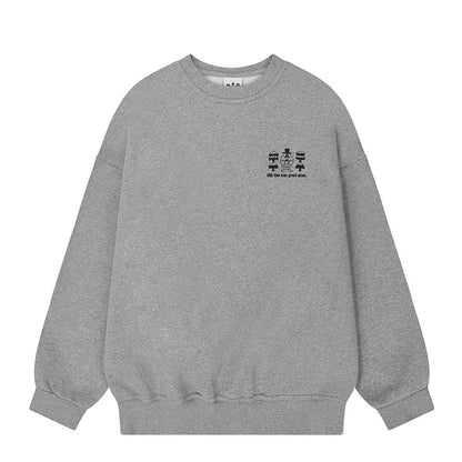 Kappy Yeti Fluff Sweat Shirt Gray